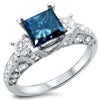 Wholesale Women's Hollow Alloy Geometric Zircon Ring