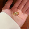 Wholesale Women's Hollow Copper Coin Ring Electroplated Gold Inlaid Zircon Jewelry