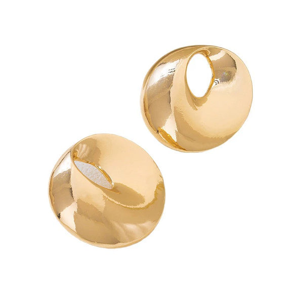 Wholesale Women's Hollow Geometric Alloy Electroplated Stainless Steel Earrings