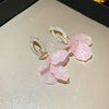 Wholesale Women's Imitation Pearl Flower Earrings French Retro Style