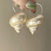 Wholesale Women's Imitation Pearl Flower Earrings French Retro Style