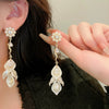 Wholesale Women's Imitation Pearl Flower Earrings French Retro Style