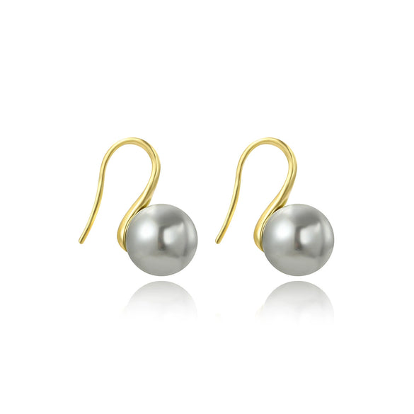 Wholesale Women's Imitation Pearl Geometric Ear Hook Earrings Simple Design