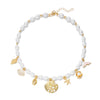 Wholesale Women's Imitation Shell Starfish Heart Alloy Necklace With Electroplating And Imitation Pearl Enamel Featuring Animal And Zodiac Patterns