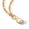 Wholesale Women's Ins Baroque Geometric Stainless Steel Polished Electroplated Pearl Necklace