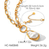 Wholesale Women's Ins Baroque Geometric Stainless Steel Polished Electroplated Pearl Necklace