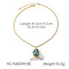Wholesale Women's Ins Baroque Geometric Stainless Steel Polished Electroplated Pearl Necklace