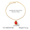 Wholesale Women's Ins Baroque Geometric Stainless Steel Polished Electroplated Pearl Necklace