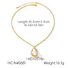 Wholesale Women's Ins Baroque Geometric Stainless Steel Polished Electroplated Pearl Necklace