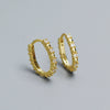 Wholesale Women's Ins Light Luxury Geometric Ushaped 925 Silver Electroplated Diamondembedded Round Beads Stacked Earrings