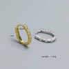 Wholesale Women's Ins Light Luxury Geometric Ushaped 925 Silver Electroplated Diamondembedded Round Beads Stacked Earrings