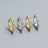 Wholesale Women's Ins Light Luxury Geometric Ushaped 925 Silver Electroplated Diamondembedded Round Beads Stacked Earrings