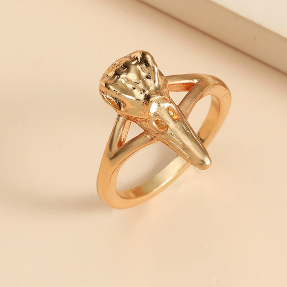 Wholesale Women's Ins Retro Animal Pattern Copper Ring