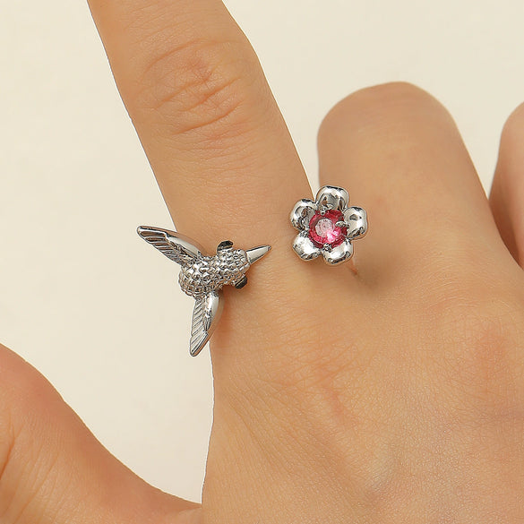 Wholesale Women's Ins Retro Animal Pattern Copper Ring