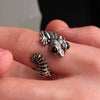 Wholesale Women's Ins Retro Animal Pattern Copper Ring
