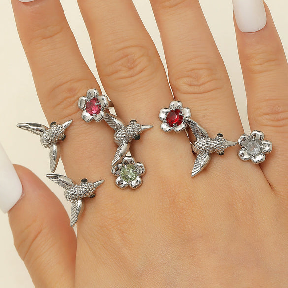 Wholesale Women's Ins Retro Animal Pattern Copper Ring