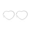 Wholesale Women's Ins Simple Geometric Hollow Heart Metal Earrings With Electroplating