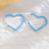 Wholesale Women's Ins Simple Geometric Hollow Heart Metal Earrings With Electroplating