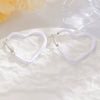 Wholesale Women's Ins Simple Geometric Hollow Heart Metal Earrings With Electroplating