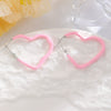 Wholesale Women's Ins Simple Geometric Hollow Heart Metal Earrings With Electroplating
