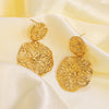 Wholesale Women's Ins Simple Hollow Flower Stainless Steel Earrings With Vacuum Plating
