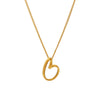 Wholesale Women's Ins Simple Stainless Steel Hollow Irregular Geometric Heart Shape Light Luxury Necklace With Electroplating
