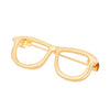 Wholesale Women's Ins Style Alloy Geometric Hollow Glasses Frame Brooch With Electroplating