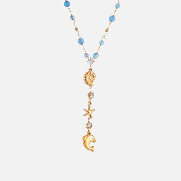 Wholesale Women's Ins Style Animal Zodiac Stainless Steel Pendant Necklace With Vacuum Real Gold Plating In Pvd Furnace