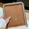 Wholesale Women's Ins Style Butterfly Pendant Necklace With Diamond Encrusted Copper Pendant And Titanium Steel Oshaped Chain