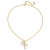 Wholesale Women's Ins Style Cross Stainless Steel Electroplated Necklace