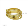 Wholesale Women's Ins Style Double Color Ring Set Brass Copper Electroplated Ring Buckle