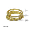 Wholesale Women's Ins Style Double Color Ring Set Brass Copper Electroplated Ring Buckle