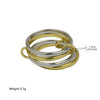 Wholesale Women's Ins Style Double Color Ring Set Brass Copper Electroplated Ring Buckle