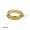 Wholesale Women's Ins Style Double Color Ring Set Brass Copper Electroplated Ring Buckle