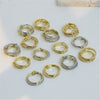 Wholesale Women's Ins Style Double Color Ring Set Brass Copper Electroplated Ring Buckle