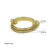 Wholesale Women's Ins Style Double Color Ring Set Brass Copper Electroplated Ring Buckle
