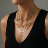 Wholesale Women's Ins Style Electroplated Stainless Steel Cross Yshaped Chain Pendant Necklace