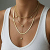 Wholesale Women's Ins Style Electroplated Stainless Steel Cross Yshaped Chain Pendant Necklace