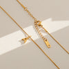 Wholesale Women's Ins Style Electroplated Stainless Steel Letter Round Pendant Necklace With Snake Bone Chain