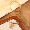 Wholesale Women's Ins Style Geometric English Letter Stainless Steel Water Plated Earrings