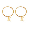 Wholesale Women's Ins Style Geometric English Letter Stainless Steel Water Plated Earrings