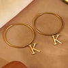 Wholesale Women's Ins Style Geometric English Letter Stainless Steel Water Plated Earrings