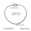 Wholesale Women's Ins Style Geometric Gold Plated Stainless Steel Carabiner Pendant Thick Chain Necklace