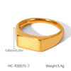 Wholesale Women's Ins Style Geometric Heart Shape And Rhombus Stainless Steel Electroplated Ring Jewelry