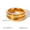 Wholesale Women's Ins Style Geometric Heart Shape And Rhombus Stainless Steel Electroplated Ring Jewelry