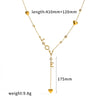 Wholesale Women's Ins Style Geometric Rhinestonestudded Stainless Steel And Titanium Steel Oshaped Chain Necklace With Pvd Furnace Vacuum Real Gold Plating