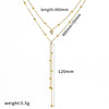 Wholesale Women's Ins Style Geometric Rhinestonestudded Stainless Steel And Titanium Steel Oshaped Chain Necklace With Pvd Furnace Vacuum Real Gold Plating