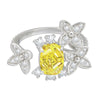 Wholesale Women's Ins Style Geometric 925 Silver Electroplated Open Ring