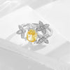 Wholesale Women's Ins Style Geometric 925 Silver Electroplated Open Ring