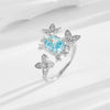 Wholesale Women's Ins Style Geometric 925 Silver Electroplated Open Ring